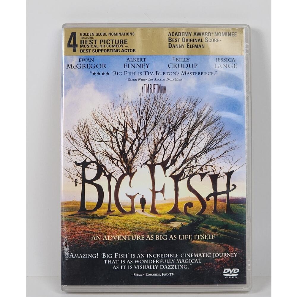 BIG FISH (Starring Ewan McGregor & Jessica Lange) 2003 Drama DVD Movie